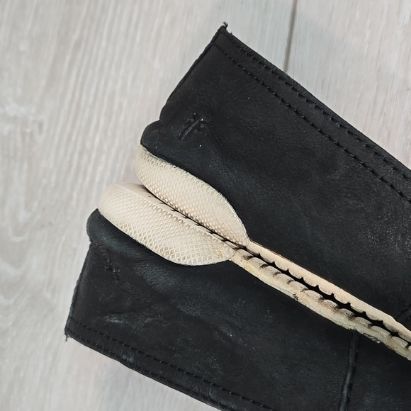 Frye Womem Melanie Black Leather Slip-On Shoes Flats Sz 7.5M - Picture 10 of 12